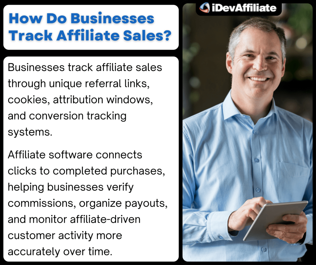 how businesses track affiliate sales explanation