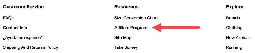 adding my affiliate program link to my website