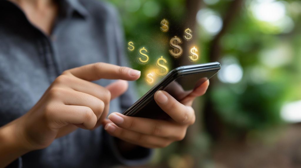earning money from affiliate marketing on smartphone