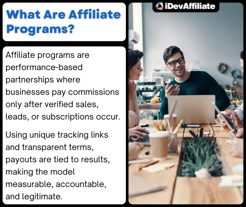 what are affiliate programs business infographic