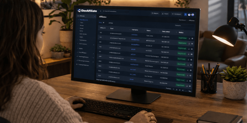 advantages of affiliate marketing strategy dashboard