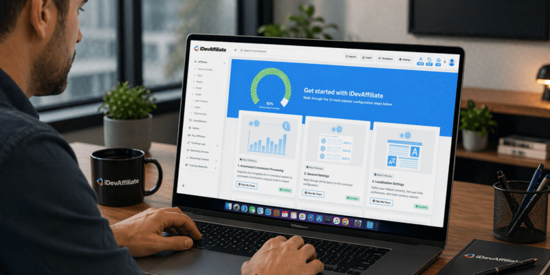 affiliate tracking and management software dashboard