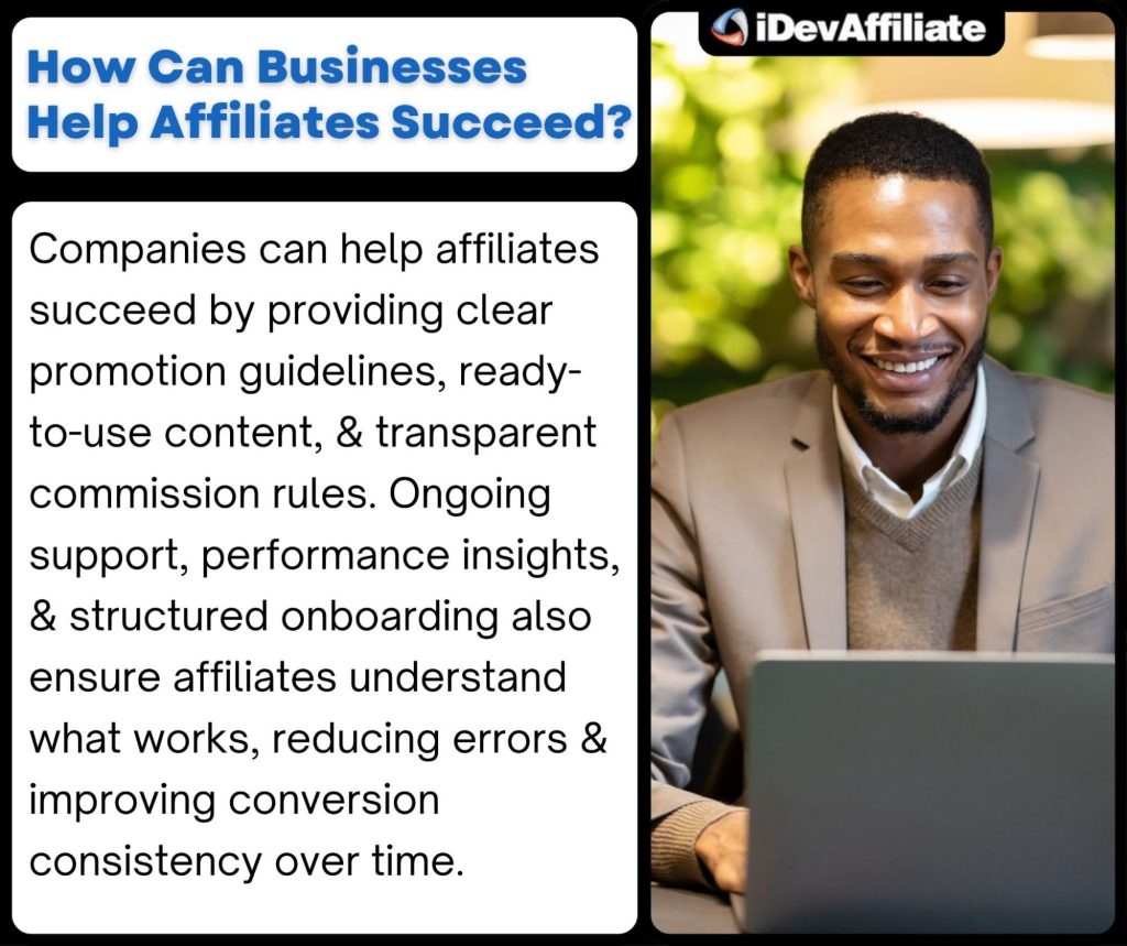 how businesses help affiliates succeed explanation