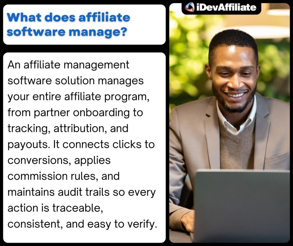 what affiliate management software does explanation
