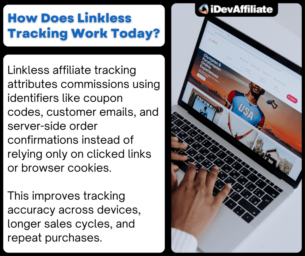 how linkless affiliate tracking works explanation