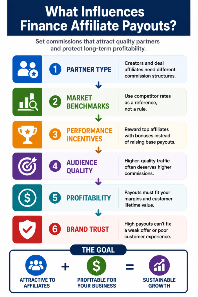 factors that influence finance affiliate payouts