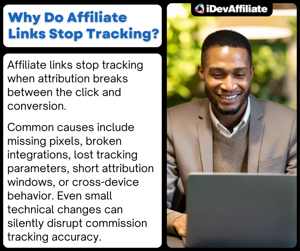 why affiliate links stop tracking conversions